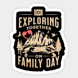 Exploring Together on Family Day Sticker